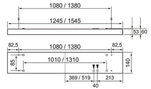 Pinta-/ripustusvalaisin Airam Office - RIPUSTUSVALAISIN OFFICE 1245 46W/840 DA2 AL MA WH P