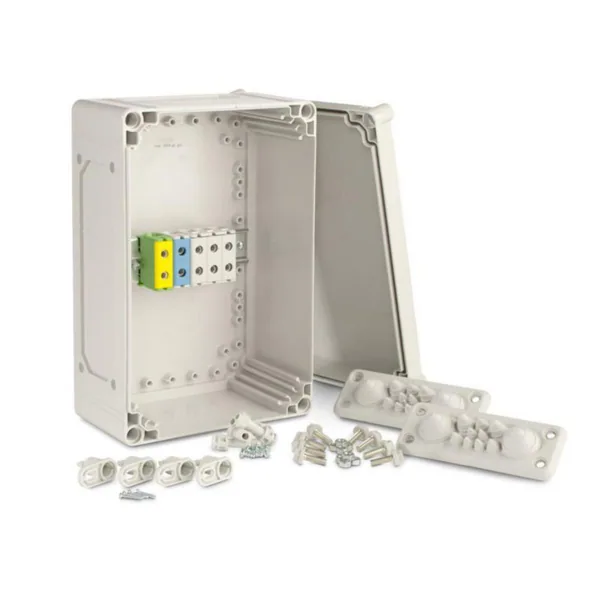 Riviliitinkotelo PC Ensto Cubo T2, AL/CU 5 X 6-35 MM²