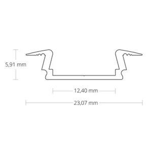 Valoprofiili/-nauha Galaxy Profiles PL8 Led - VALOPROFIILI/-NAUHA GALAXY PL8 LED UPPOAS.PROF. 2M MU