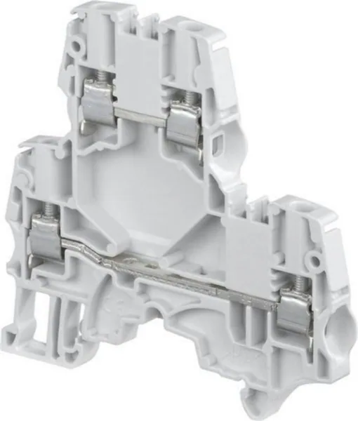 Riviliitin kaksikerros TE / ABB Entrelec -liittimet HARMAA, LEV:5,2MM, JOHTO:4MM2