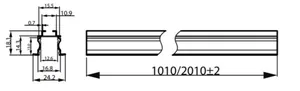 Valoprofiili/-nauha Philips CorePro LEDstrip - VALOPROFIILI/-NAUHA COREPRO LED-NAUHAN H-PROFIILI 60KPLX1M