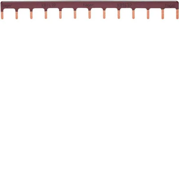 Virtakisko Hager tappi 1-napainen ASENNUSTARVIKE KB163P 1-NAP.63A 12 MOD.RUSKEA