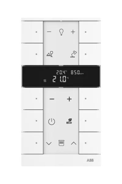 Huonetermostaatti ABB-free@home ABB FREEHOME 10-OS T CO2 RH VOC VAL