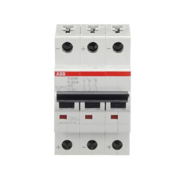 Johdonsuojakatkaisija ABB S200MUC 3-pole K-char. 50A