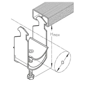 Kaarikiinnike PUK C-profiili - KAARIKIINNIKE PUK K48H Ø44-48/HMAX=85MM FE
