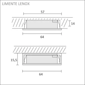 Kalustevalaisin Limente Lenox - KALUSTEVALAISIN LIMENTE LENOX 4W 4000K RST