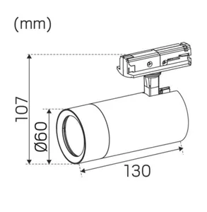 Kohdevalaisin Hide-a-lite Optic Track - KOHDEVALAISIN OPTIC TRACK IP20 680LM 9,3W TUNE BL DIM