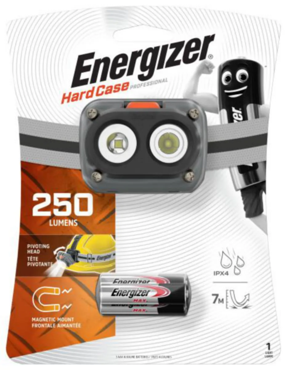 Otsa-/kypärävalaisin LED Energizer Hardcase - OTSA-/KYPÄRÄVAL. LED ENERGIZER HARDCASE MAGNET HEADLIGHT 3AAA