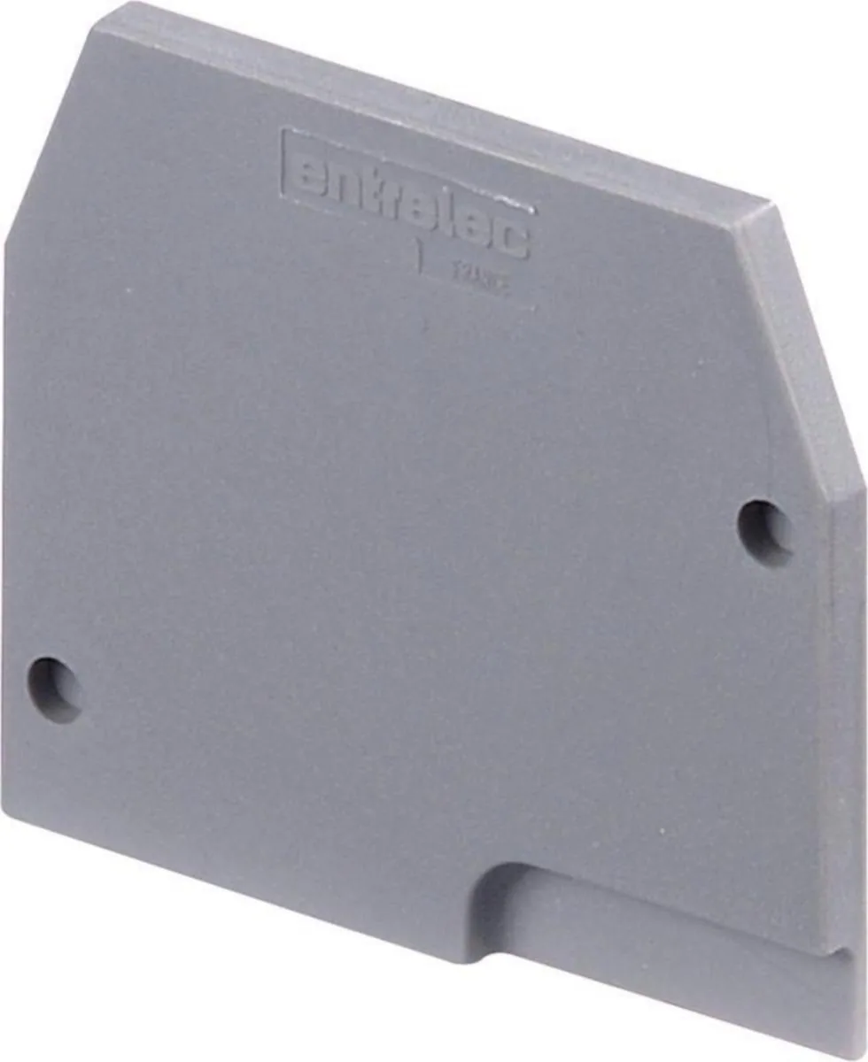 Päätylevy TE / ABB Entrelec -liittimet 2,8MM, HARMAA – harmaa