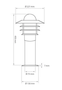 Pihapiirivalaisin Airam Käpylä Bollard - PIHAPIIRIVAL KÄPYLÄ BOLLARD IP44 E27 GLC RST H450