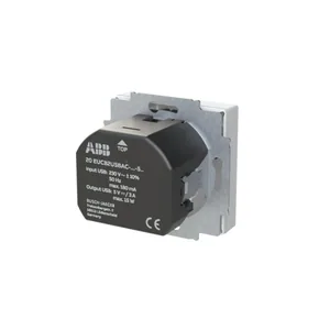 Pistorasia + USB ABB Impressivo maadoitettu 1-osainen - PISTORASIA + USB IMPRESSIVO 1S/16A/IP21 UKJ 0X USB A+C VAL