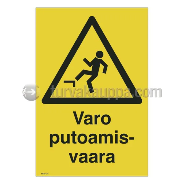 Merkintäkilpi SWM yleiset muovia PUTOAMISVAARA 200x300 MUOVI