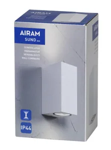 Seinävalaisin ulko Airam Sund Double IP44 - YLEISVALAISIN PINTA SUNDDOUBLE IP44 2XGU10 GLC WH