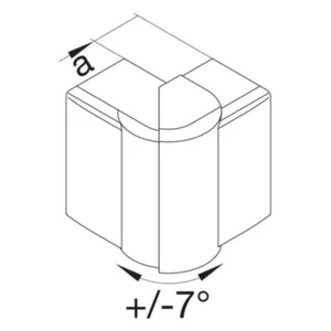 Ulkokulma Hager Tehalit.LF säädettävä - ULKOKULMA TEHALIT.LF LFF60060 HF 60X57 LVA