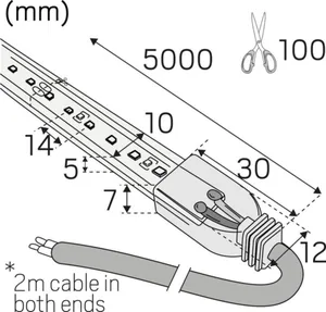 Valoprofiili/-nauha Hide-a-lite LEDstrip 24V Lowlum - VALOPROF./-NAUHA LOWLUM IP67 24V 535LM/M 4,4W/M 940 5M
