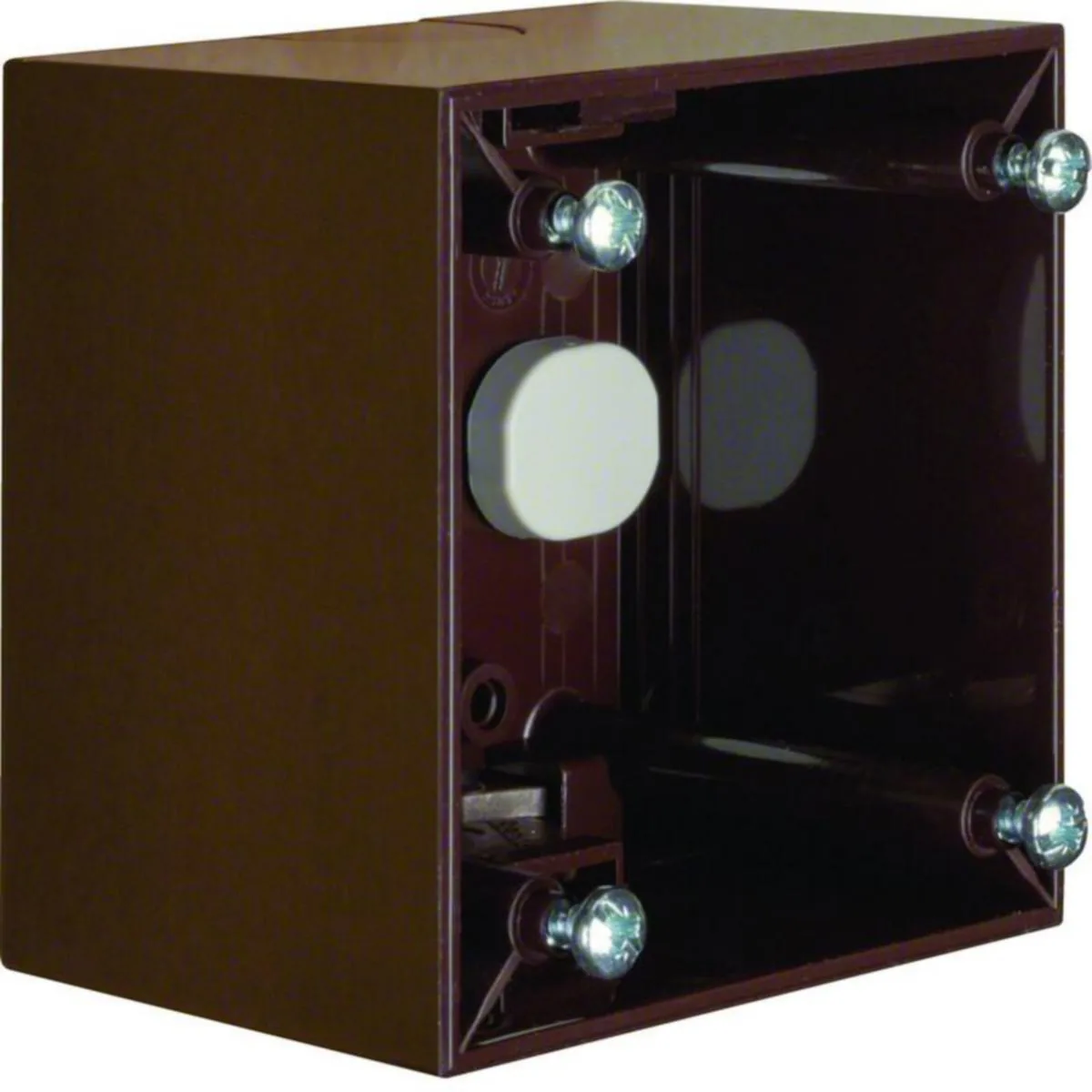 Pintakojerasia Hager Integro Flow 1f. d=41mm brown – ruskea