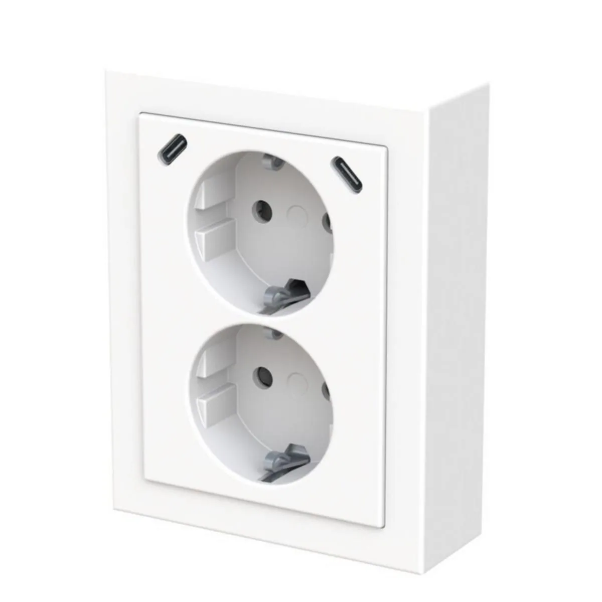 Pistorasia + USB ABB Impressivo 2-osainen - PISTORASIA + USB IMPRESSIVO 2S/16A/IP21 PPJ USB C+C VAL