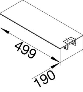 Lattiakanavan kansi Hager tehalit.BKG - LATTIAKANAV. KANSI TEHALIT.BKG BKG FE 200X500MM ULOSOT. ZN