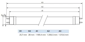 LED-valoputki T8 Philips Master LEDtube - LED-VALOPUTKI T8 MASTER LED T8 L1200 840 2600LM 14W UE B