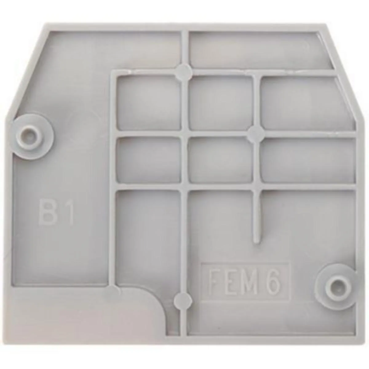 Päätylevy TE / ABB Entrelec -liittimet 2,8MM, M 6/8.STP – harmaa