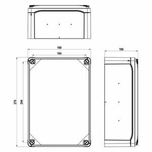 Riviliitinkotelo PC Katko KLM - RIVILIITINKOTELO PC KLM 2XAL/CU 2,5-50MM² EMC