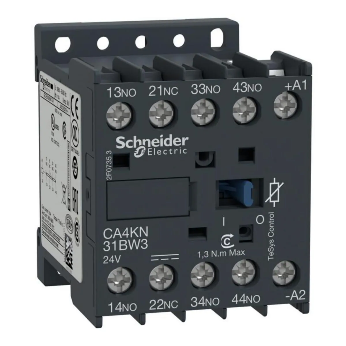 Apukontaktori Schneider Electric TeSys CA_KN... K, D SK-sarja CA4KN31BW3, 3S+1A, 24V DC, 1,8