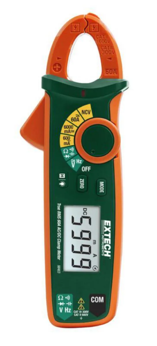 Virtapihtimittari Extech MA63 - VIRTAPIHTIMITTARI EXTECH 60A AC/DC + NCV