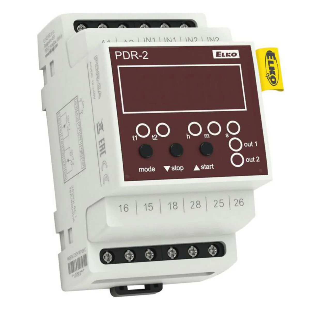 Aikarele monitoimi Elko EP PDR-2/A 2VK 16A 12-240VUC 16T