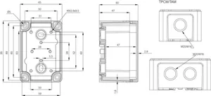 Asennuskotelo PC Fibox TEMPO - ASENNUSKOTELO PC TEMPO TPC 090706 95X65X60MM