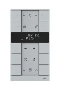 Huonetermostaatti ABB-free@home - HUONETERMOSTAATTI ABB FREEHOME 10-OS T CO2 RH VOC ALU