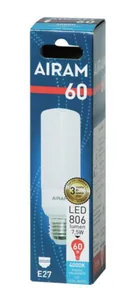 LED-lamppu Airam Tubular - LED-LAMPPU AIRAM TUB37 840 806lm E27 OP