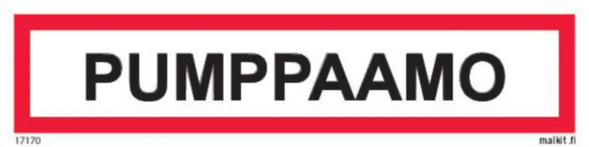 Merkintätarra Malkit Kiinteistö PUMPPAAMO 200X50