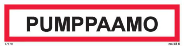 Merkintätarra Malkit Kiinteistö PUMPPAAMO 200X50
