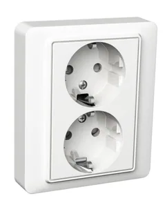 Pistorasia Schneider Electric Exxact 2-osainen kokopeitelevyllä - PISTORASIA EXXACT 2S/16A/IP21 UPJ 2X VAL
