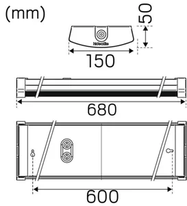 Teollisuusvalaisin roiskevesi Hide-a-lite Liteline G2 - TEOLLISUUSVALAISIN LITELINE G2 IP44 4400LM 28W 3/4K WH DA2
