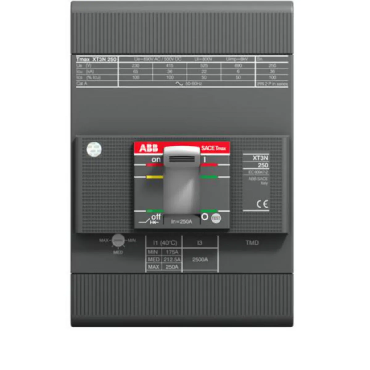 Kompaktikatkaisija ABB XT XT3N 250 TMD 63-630 3P F F