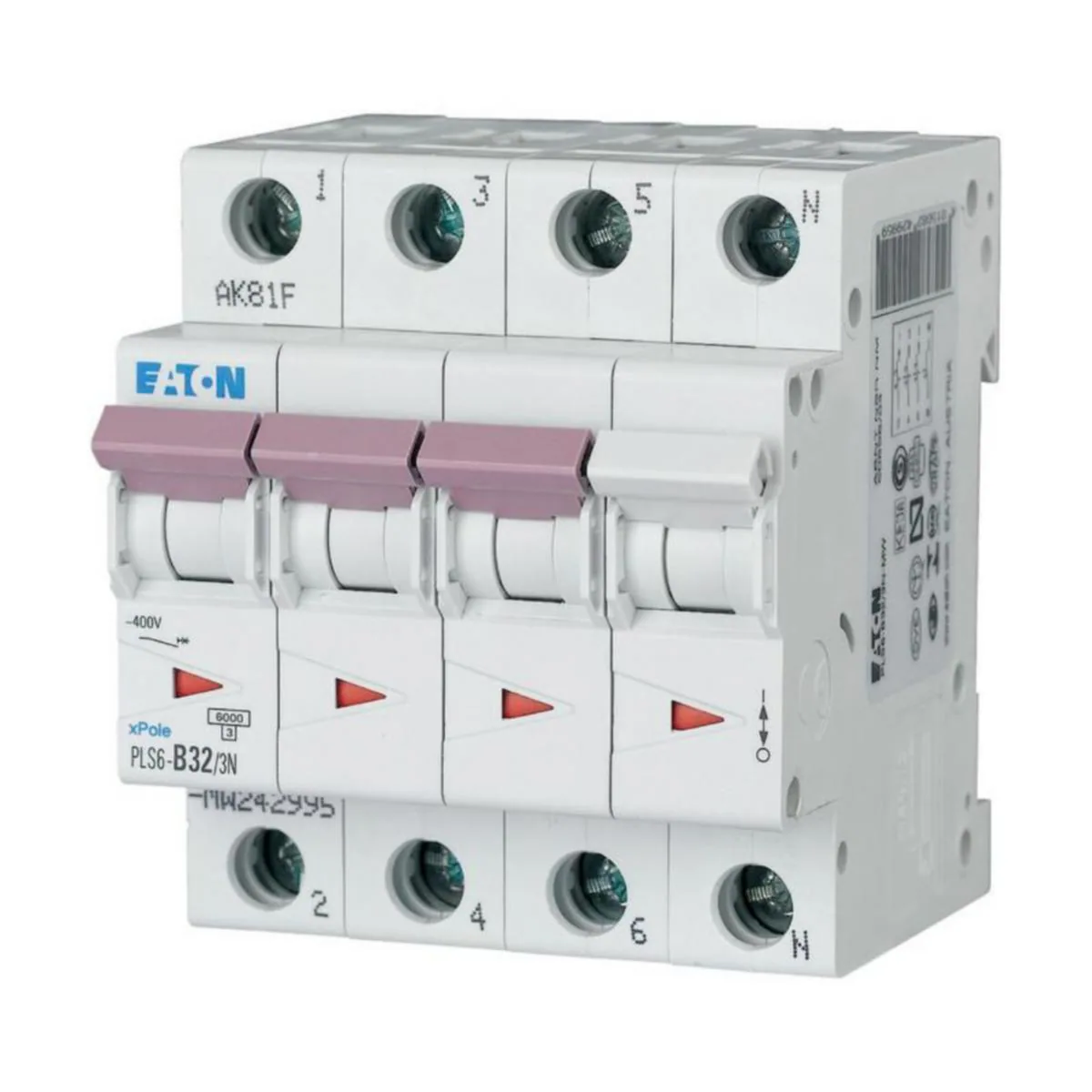 Johdonsuojakatkaisija Eaton Xpole PLS6-C32/3N-MW