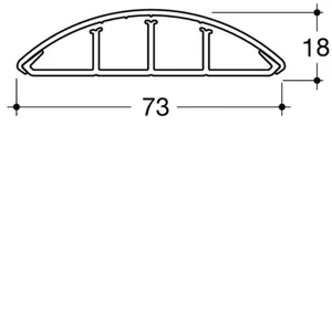 Kynnyslista Hager electraplan.AK - KYNNYSLISTA ELECTRAPLAN.AK AKA75180 PVC/AL 18x75x2000 AN