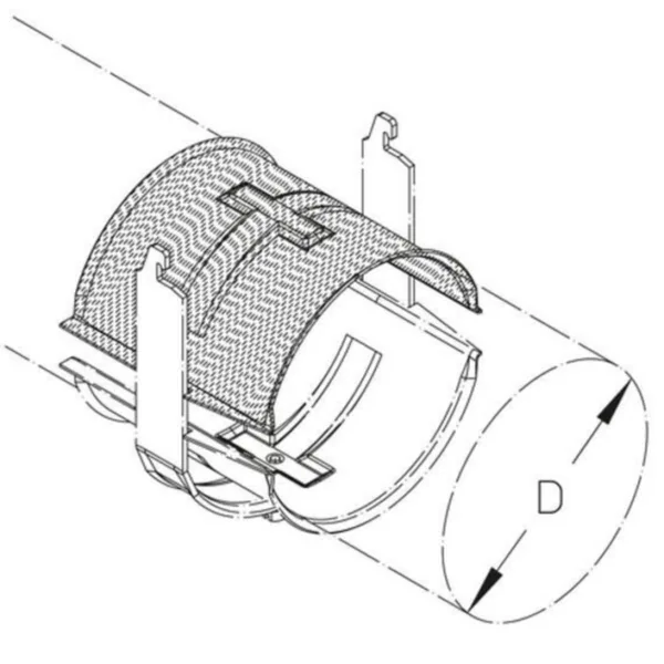 VASTAVANNE PUK GW150 Ø121-150/L=170MM FE