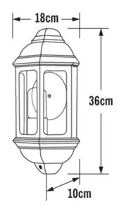 Seinävalaisin ulko Konstsmide Laura - SEINÄVALAISIN ULKO KONSTSMIDE CAGLIARI 7011-750 IP43 E27 MU