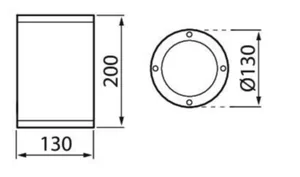 Kattovalaisin ulko Airam Blitz M Ceiling LED - KATTOVAL ULKO BLITZ M CEILING IP65 18W/840 GLC BK