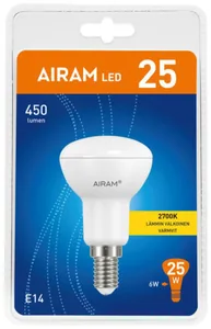 Kohdelamppu Airam Led OP R blisterpakkaus - KOHDELAMPPU AIRAM LED R50 827 450lm E14 110D OP