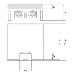 Lattiarasia Hager electraplan.VE-EE EKQ060 RST - LATTIARASIA ELECTRAPLAN.VE-EE EKQ060 RST 200X200 KL 25MM