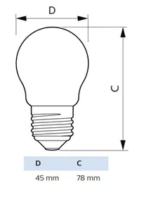 Pienkupulamppu Philips MASTER LED - PIENKUPULAMPPU MASTER LED E27 922/927 806LM 60=6W P45 CL