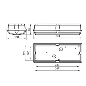 Yleisvalaisin Philips Ledinaire Wall-mount - YLEISVALAISIN LEDINAIRE WALL 630LM 840 ON/OFF IP65 IK08