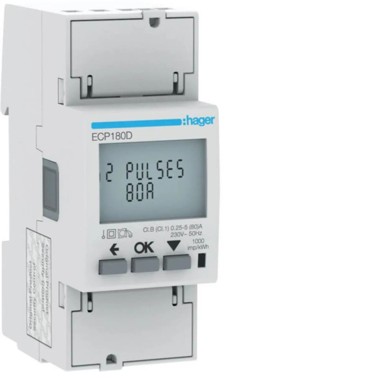 Energiamittari UTU suoramittaus, mid-hyväksytty ECP180D 1V SUORA 80A 2M MID S0