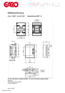 Moduulikotelo pinta ABS Garo - MODUULIKOTELO PINTA ABS GARO NUPT 1-4 LÄPINÄK OVI, IP65