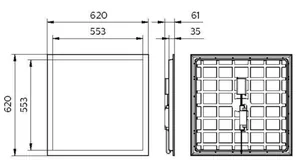 Moduulivalaisin Philips CoreLine Panel - MODUULIVALAISIN CORELINE PANEL 3600LM 840 26W DALI 60X60 OC