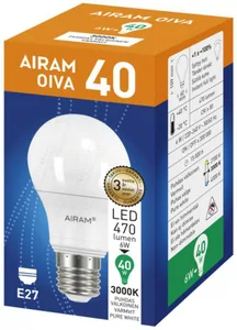 Vakiolamppu Airam Oiva pahvipakkaus - VAKIOLAMPPU OIVA A60 830 470lm E27 OIVA OP