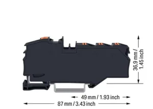Haaroitusliitin Wago Topjob S - HAAROITUSLIITIN TOPJOB S 1X16 MM²/6X4(6)MM², MUS